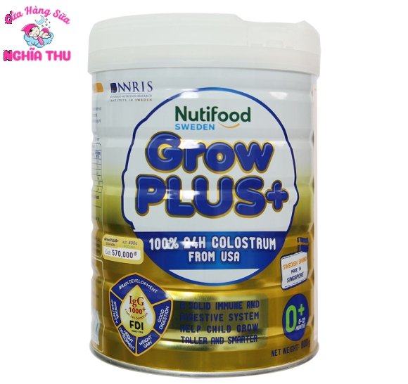 Sữa Grow Plus Vàng Sữa Non 0+ 800G (0-12 tháng)
