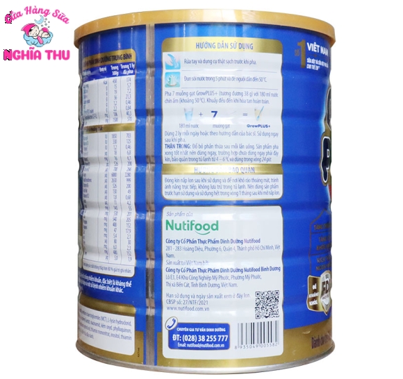 Sữa Grow Plus Xanh 1,5kg hộp to ( trẻ từ 1 tuổi trở lên)