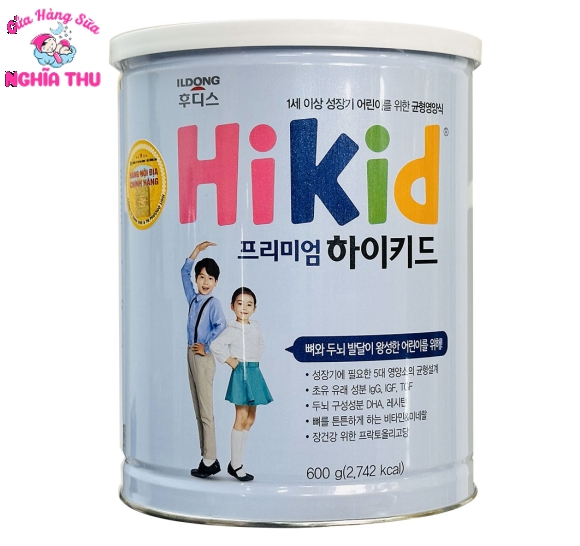 Sữa Hikid Premium Hàn Quốc tách béo 600g (trẻ từ 1 tuổi trở lên)