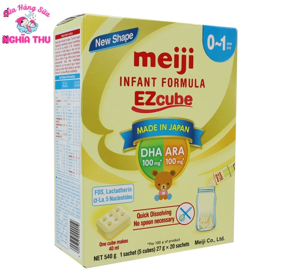 Sữa Meiji Thanh số 0 EZcube 540g (0-1 tuổi)
