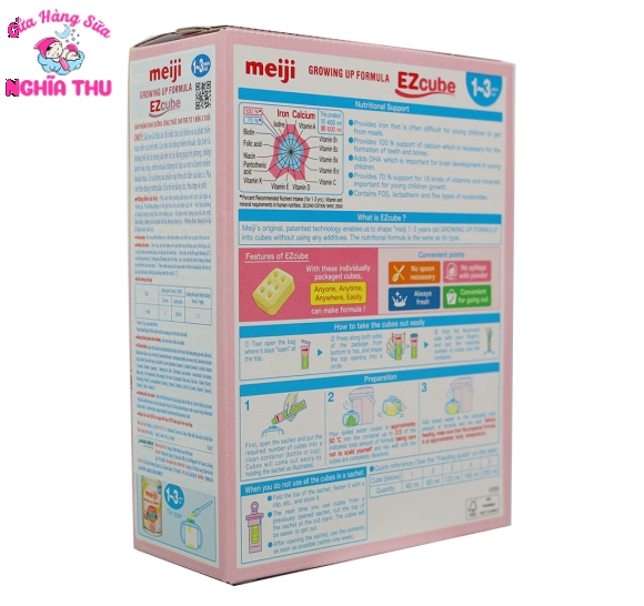 Sữa Meiji số 9 dạng thanh EZcube 560g (1-3 tuổi)