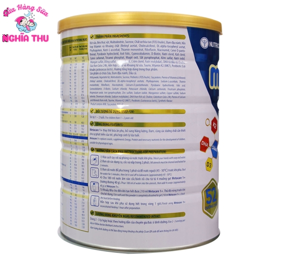 Sữa Meta Care 1+ 850g (trẻ từ 1-2 tuổi)