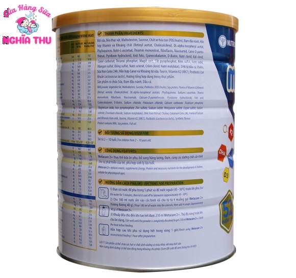 Sữa Meta Care 2+ 850g (từ 2 -10 tuổi)