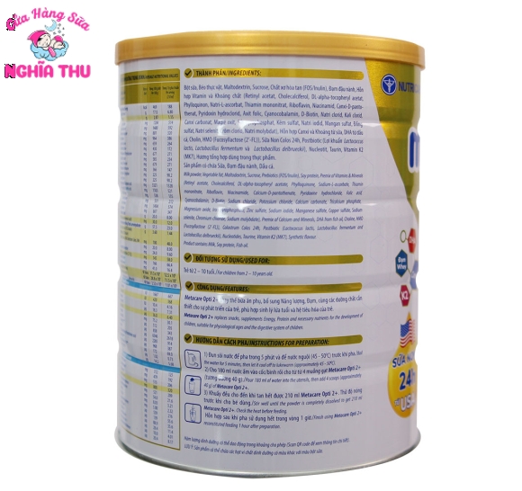 Sữa Meta Care Opti 2+ 850G (trẻ từ 2-10 tuổi)