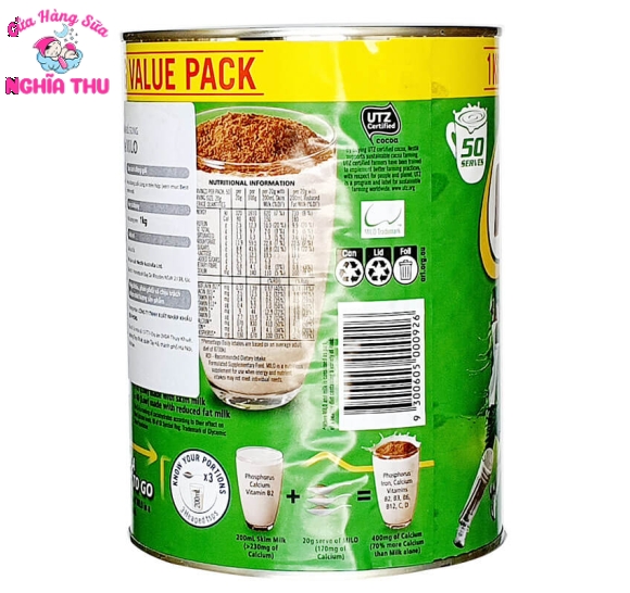 Sữa MILO ÚC 1KG Chính Hãng Nestlé Từ Australia