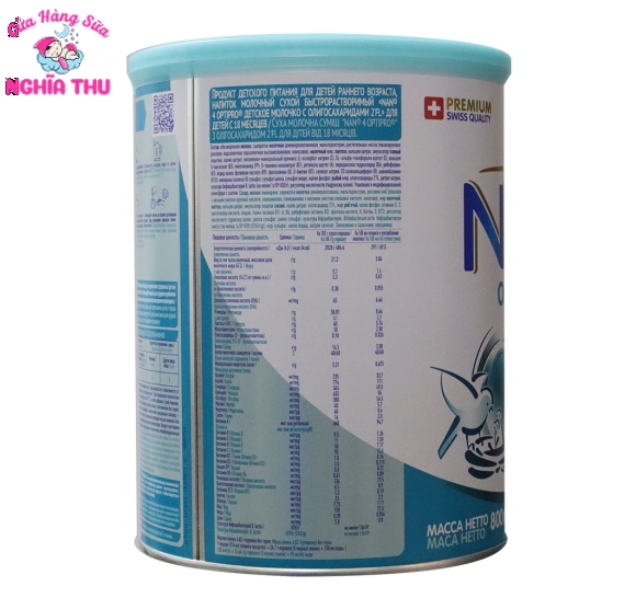 Sữa NAN NGA số 4 800G OPTIPRO (18 tháng trở lên)