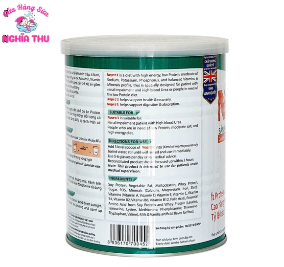 Sữa Nepro 1 400g (sữa cho người bệnh thận Ure huyết tăng)