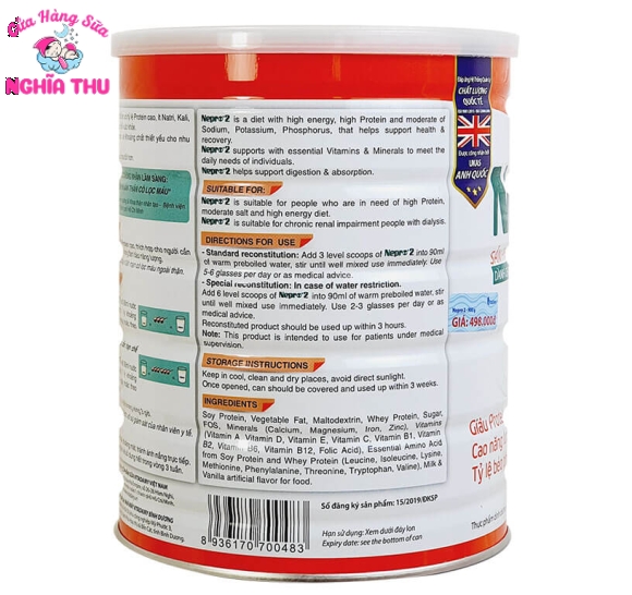 Sữa Nepro 2 900g (bệnh nhân chạy thận nhân tạo)
