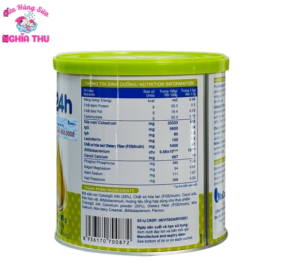 Sữa non ColosIgG 24h 90G (60 gói x 1.5g)