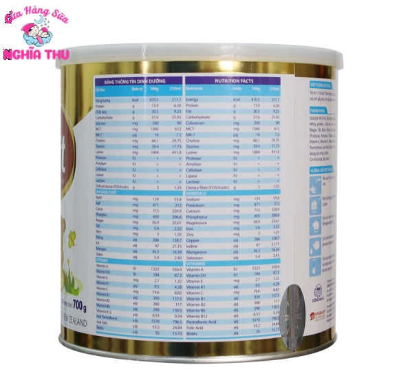 Sữa Nutralait BA 700g (trẻ biếng ăn từ 1-10 tuổi)