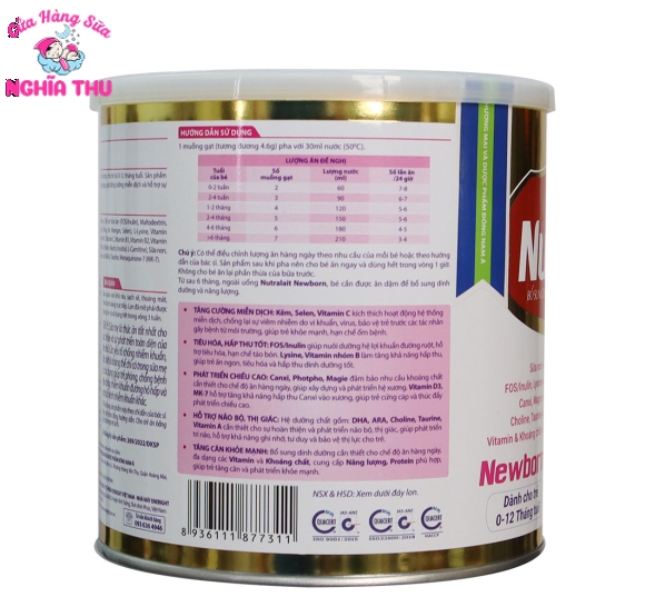 Sữa Nutralait Newborn 700g (trẻ từ 0-12 tháng)