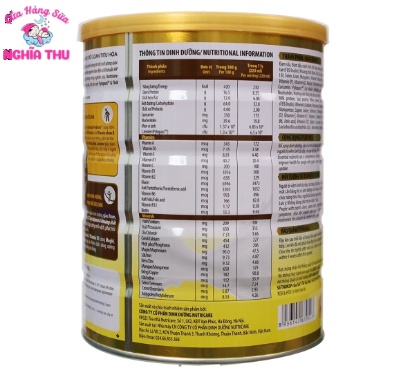 Sữa Nutricare Gastro Cho Người Bệnh Dạ Dày 900G