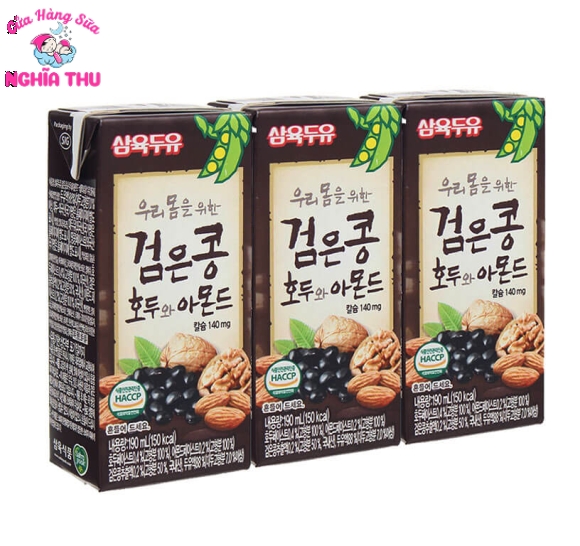Sữa Óc Chó Hàn Quốc Hạnh Nhân Đậu Đen 190ml (thùng 24 hộp)
