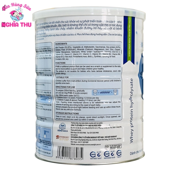 Sữa P100 900G (cho trẻ biếng ăn từ 1 – 10 tuổi)