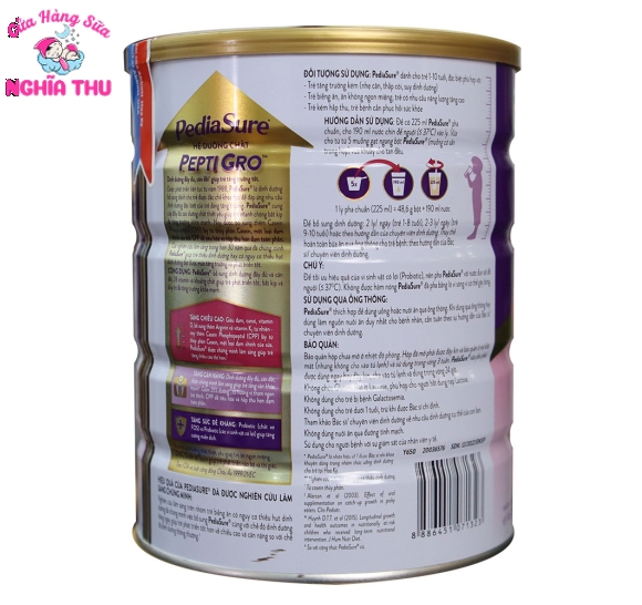 Sữa PediaSure Abbott bổ sung Arginin & Vitamin K2  850g