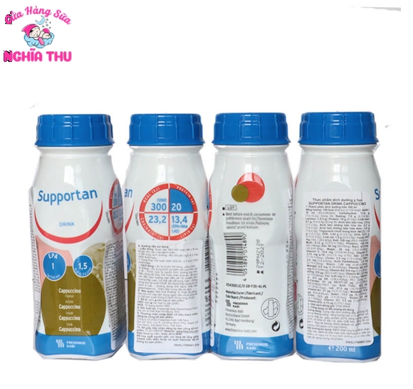 Sữa Supportan Drink Cappuccino 200ml cho Bệnh Nhân Ung Thư